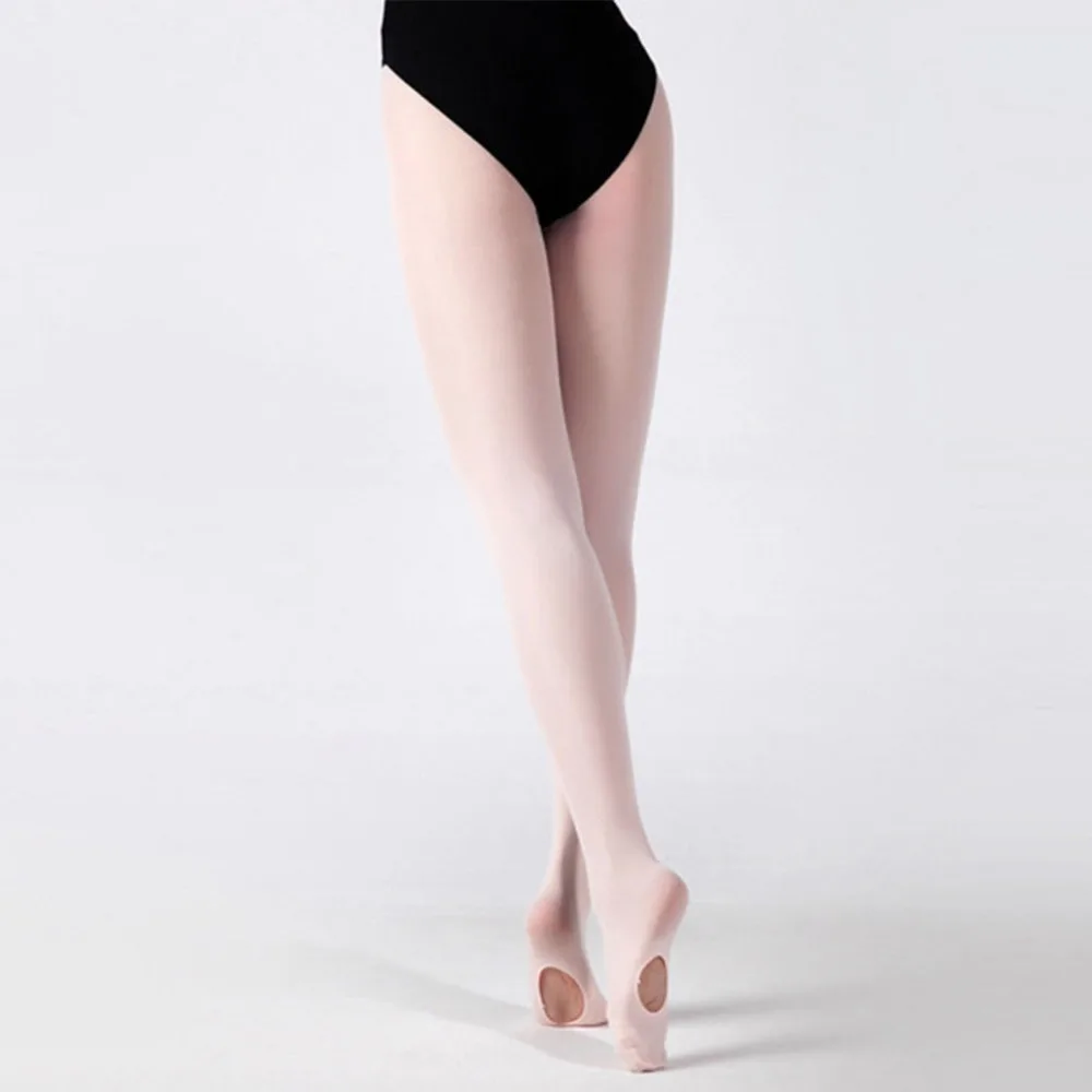 Для девочек Для женщин Конвертируемые Танцевальные чулки носки-следы детские колготки потока