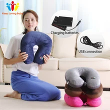 U-образная массажная подушка дорожная Подушка подголовник подбородник подушки самолет автомобиль офис отдых шеи ворс плюшевые подушки