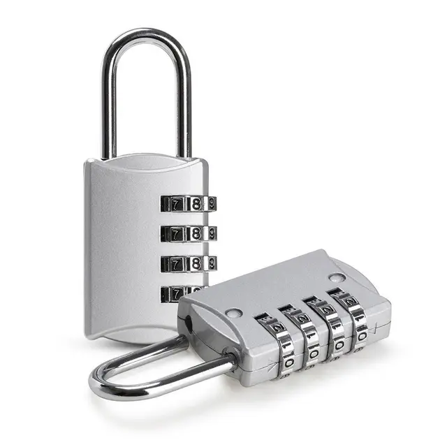 New 2 Pcs Padlock Code 4 Digit Security Anti theft Zinc Alloy perfect for Locker, Travel Case ...