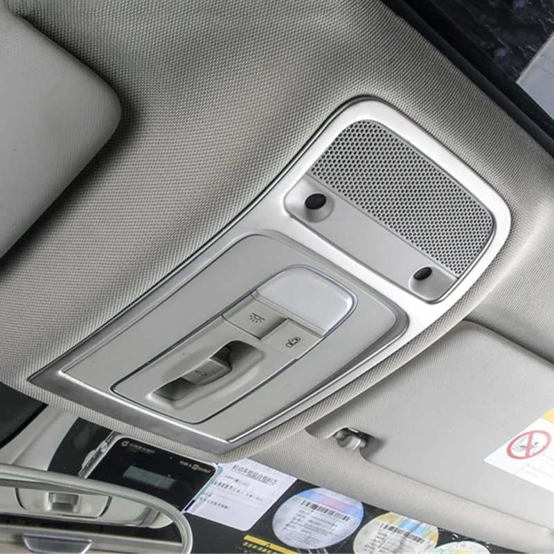 

Stainless Steel Car Roof Reading Lamp Frame Decoration Cover Trim 2Pcs For Audi A3 8V 2013-2018 Dome Light Trim Decals