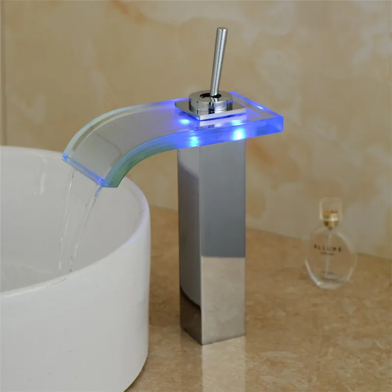 Робине Salle De Bain Baralho Torneira отделка ванная комната насадка на кран с подсветкой стеклянный смеситель для раковины на бортике раковина