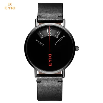 

EYKI Brand Men's Military Sport Watches Men Genuine Leather Watches Waterproof Hour Date Quartz Wristwatch Clock with box