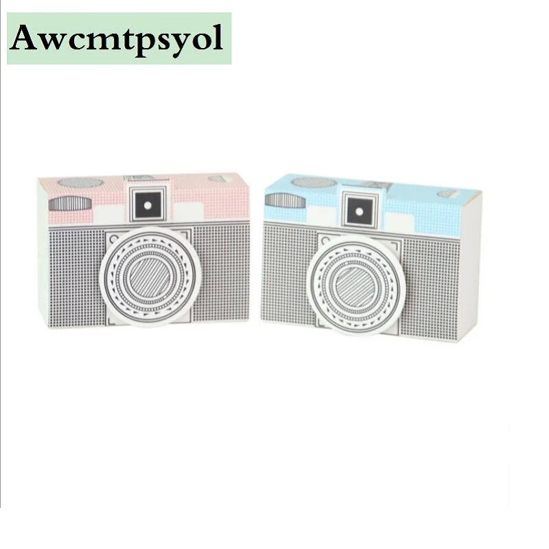 

Newest Camera Style Paper Candy Boxes Wedding Favor Gift Box Baby Shower Favors Birthday Party Supplies Decorations