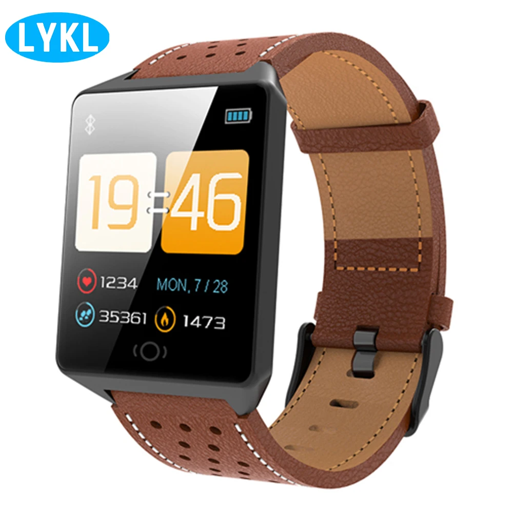 Lykl CK19 Смарт-часы, часы для мужчин кожаный ремешок для наручных часов IP67 Водонепроницаемый Bluetooth спортивные сердечного ритма здоровья наручные часы для отслеживания