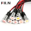 FILN FL1M-14FW-C 14mm panel hole led red yellow blue green car applicance symbol 12v led indicator light with 20cm cable ► Photo 1/6