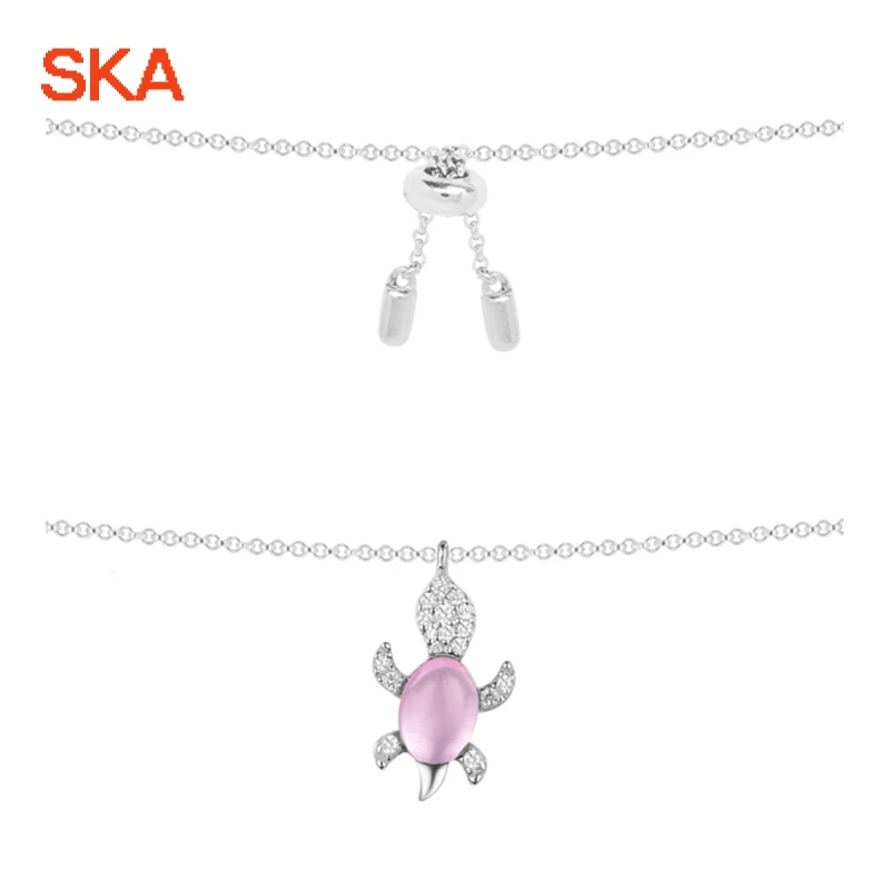 

SKA Women's Necklace Silver 925 Sterling 2018 Trendy Tortoise Pendant Necklaces For Women Adjustable Zircon Jewelry AC3921XKP