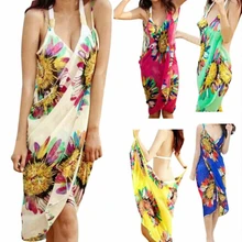 Стильный сетчатый женский купальный костюм Цветочный купальник с ремешками дамское пляжное платье саронг сексуальный Летний чехол