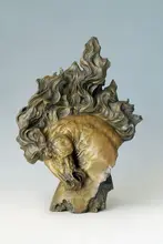 ATLIE BRONZES Pure Bronze Horse Bust sculpture Big bronze animal head statue anitque gifts Home Decoration