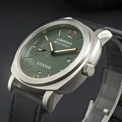 Мужские часы лучший бренд класса люкс кожаный ремешок спортивные зеленые армейские военные кварцевые часы мужские наручные часы мужские