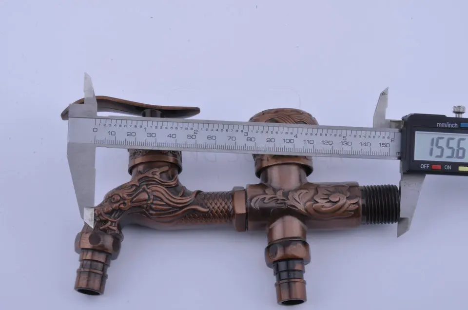 SPRING SUMMER Long garden double use Bibcock faucet tap crane Antique Finish Wall Mount Washing Machine Water Faucet Taps