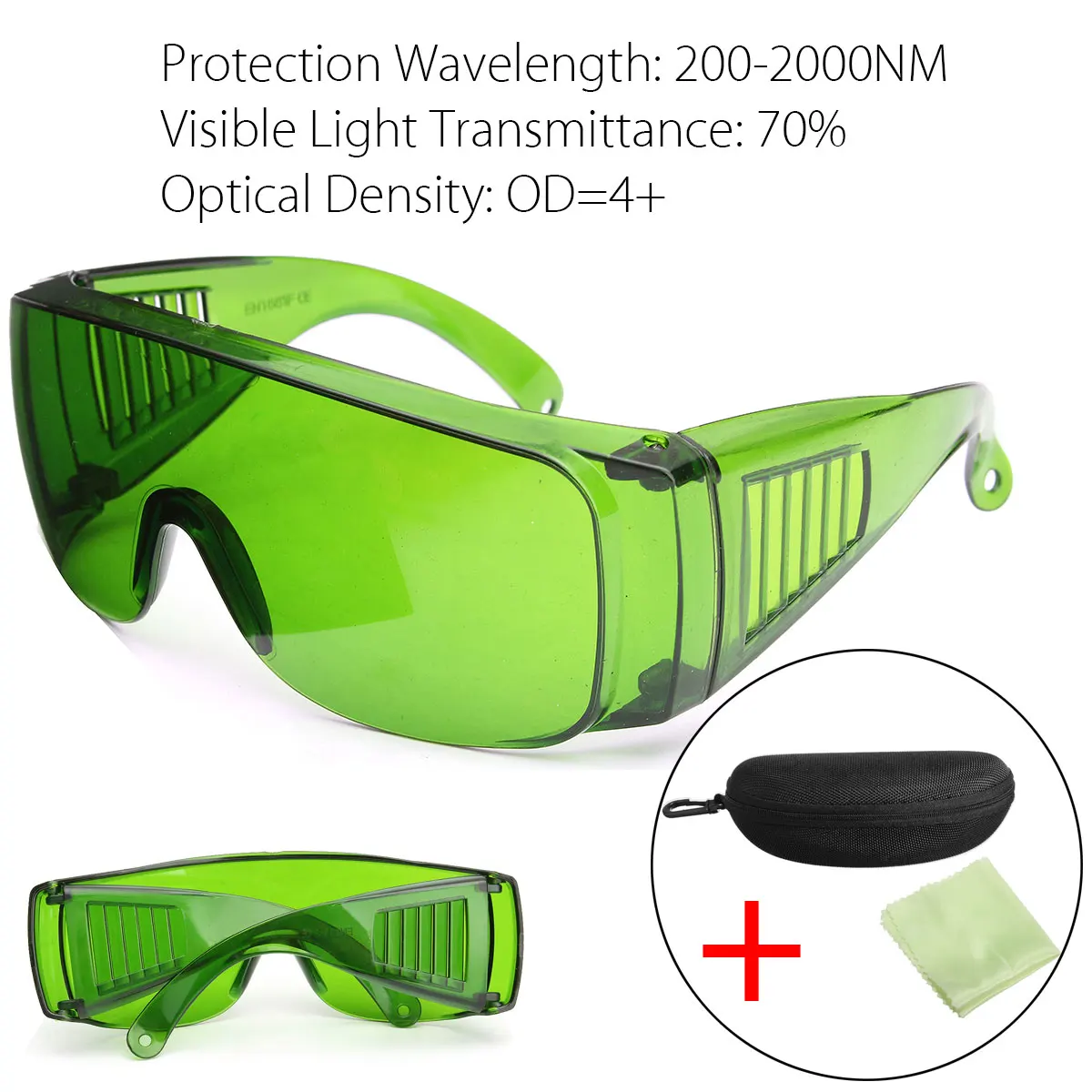 Новые IPL лазерные защитные очки 200-2000NM защитные очки Защита глаз зеленые лазерные световые очки OD = 4 +
