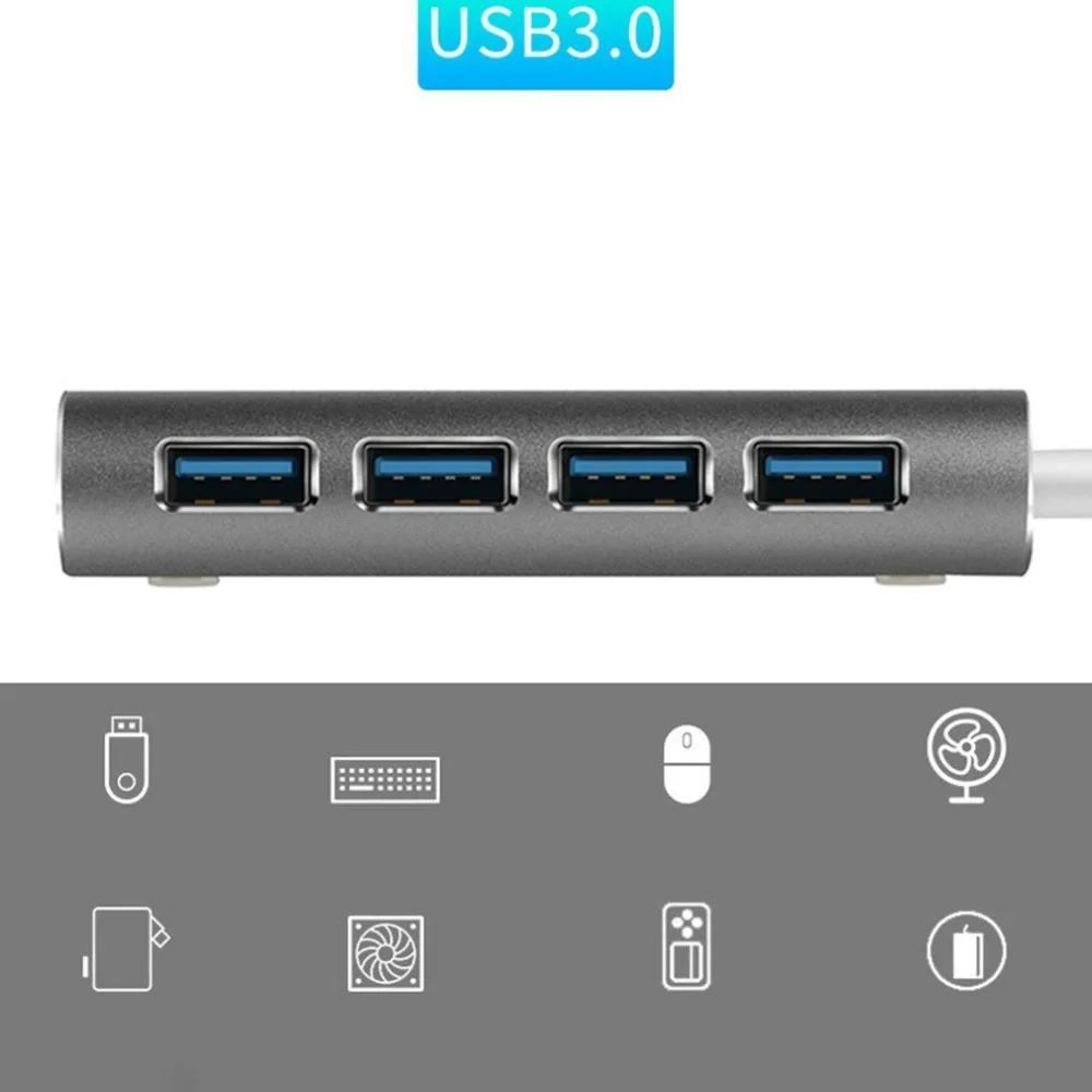 CZH-T294 4 в 1 USB 3,0 делитель док-станция 4 порта 3,0 концентратор адаптер док-станция высокой четкости концентратор