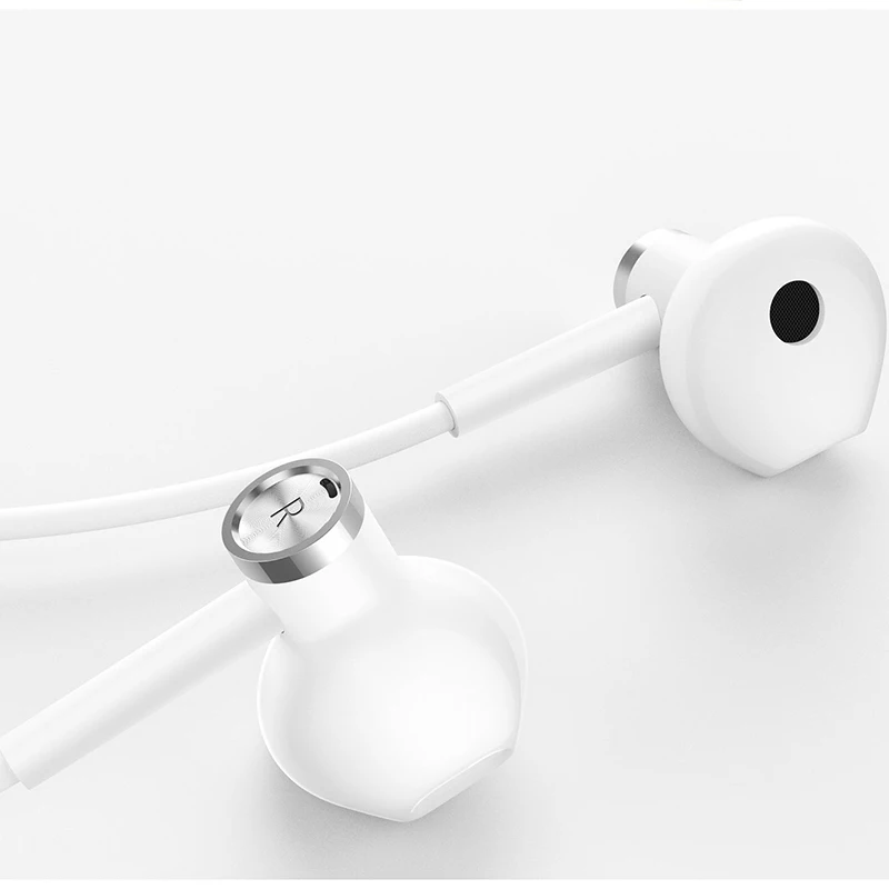 Xiaomi Hybrid DC половина наушники-вкладыши Рог l-образный штекер MEM Микрофон проводной контроль двойной драйвер для Xiaomi huawei