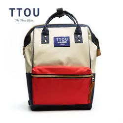 TTOU роскошный известный бренд подростковый Холст Рюкзаки для девочки рюкзак дорожная сумка женская большая емкость брендовые сумки для