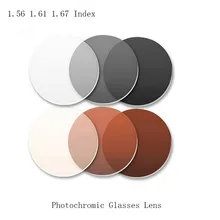 2 шт 1,56 1,61 1,67 индекс Асферические одновидовые фотохромные линзы очки линзы оптическая близорукость очки для дальнозоркости объектива