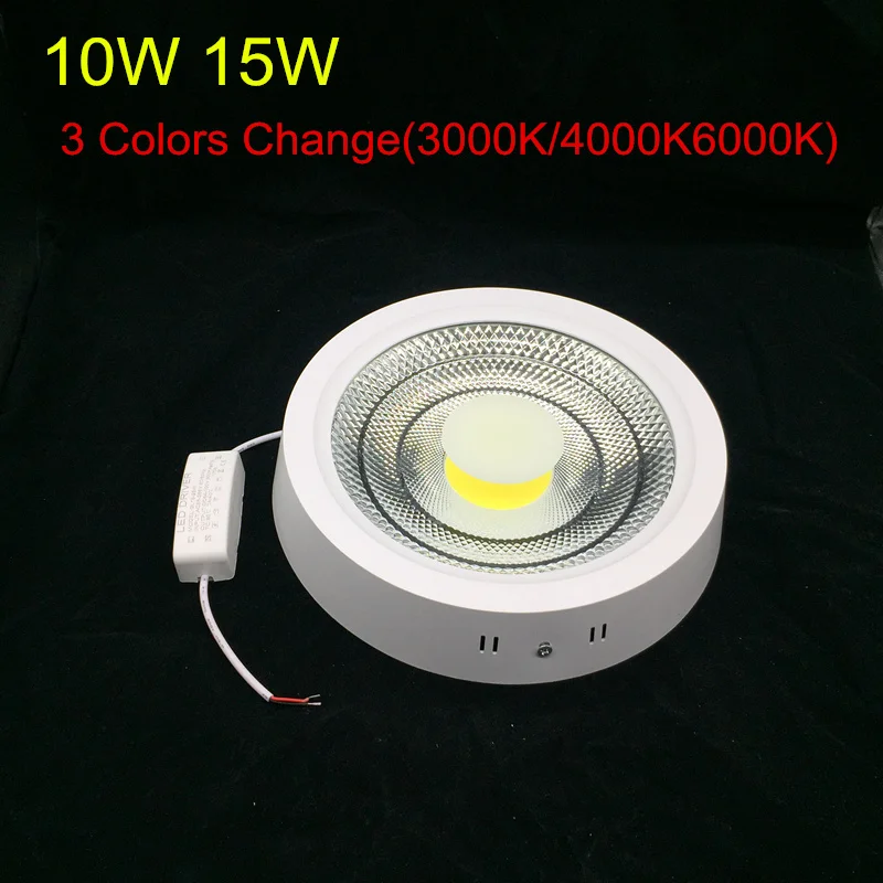 

No Cut ceiling led downlight 10W 15W 3 Colors Change (3000K/4000K/6000K) AC85-265V Spot Light Indoor Kitchen Lighting Lamp