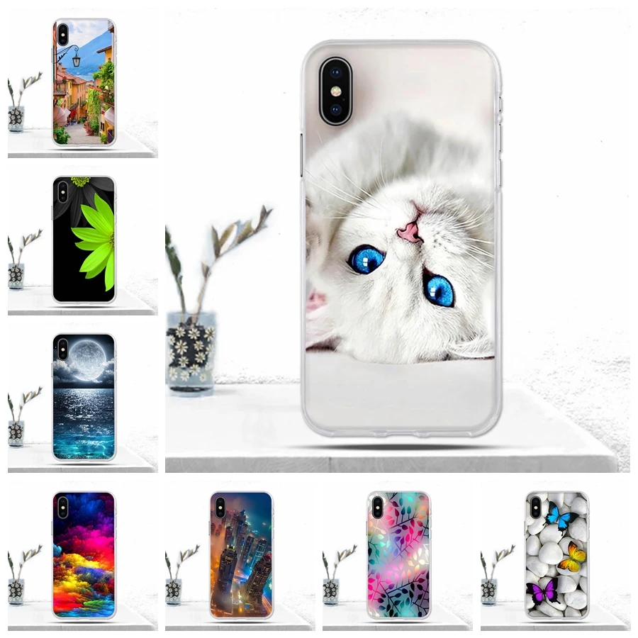 Phone Case For iPhone X 10 Case Soft TPU Silicone 3D Relief Back Cover