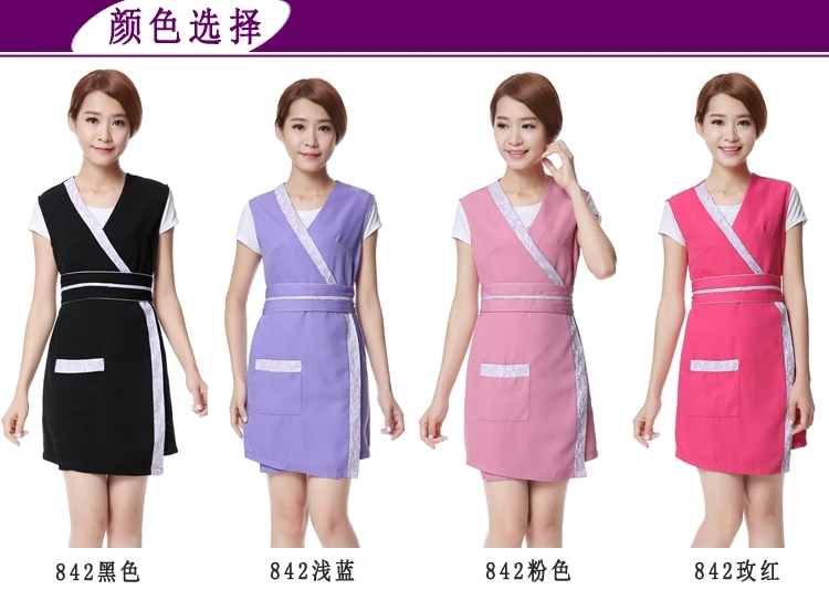 Beautician work clothes apron new beauty manicure dress waistcoat beauty salon work clothes
