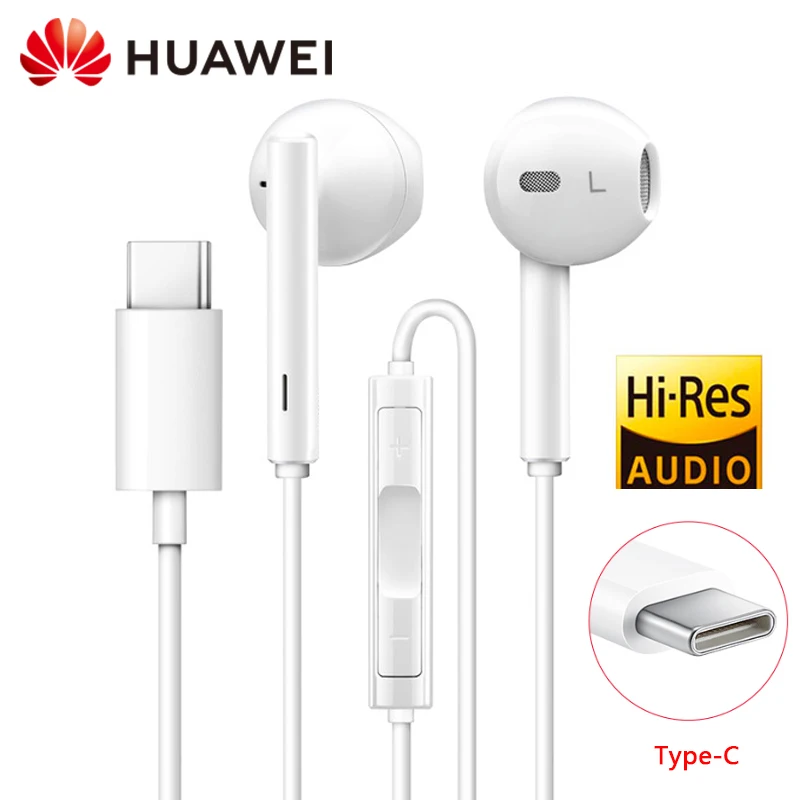 Наушники HUAWEI с разъемом usb type C наушники вкладыши гарнитура микрофоном объемные