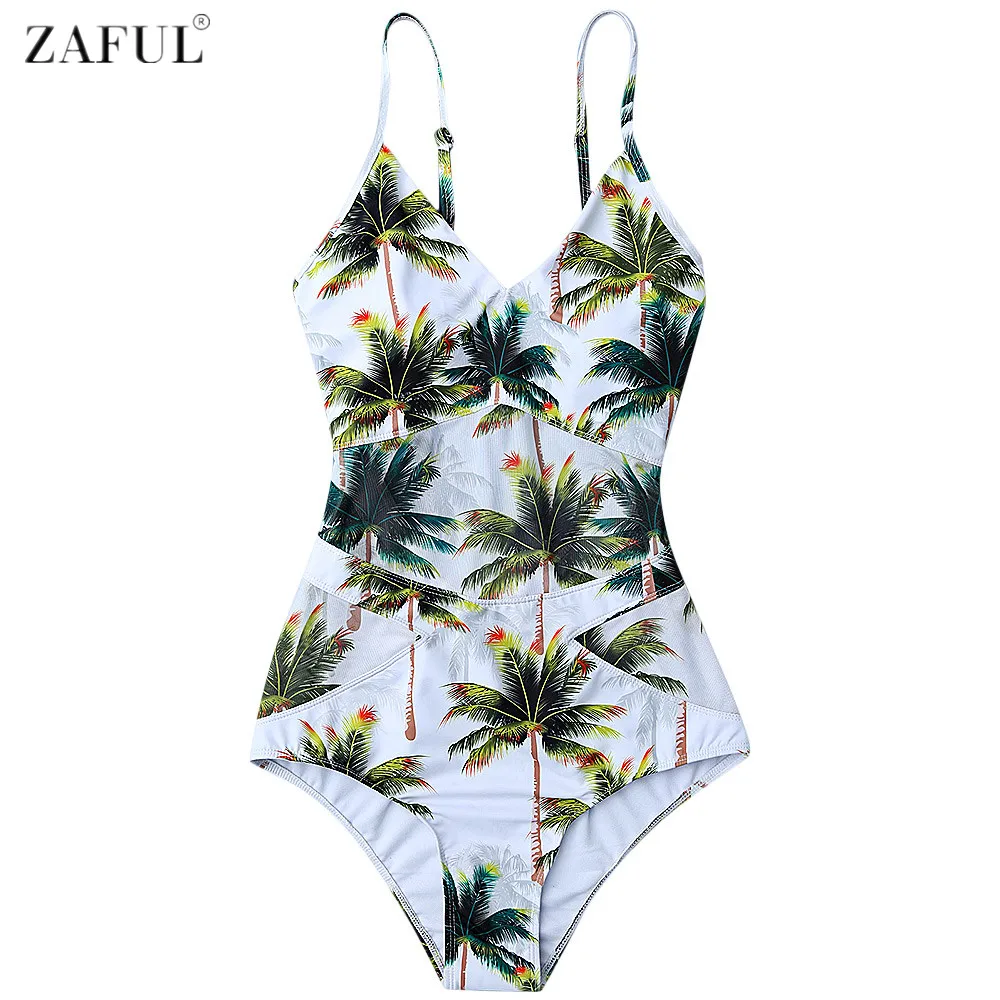 Palm tree print bikini