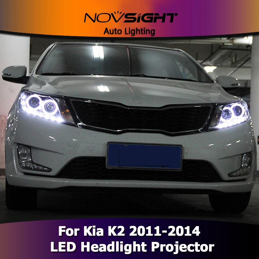 NOVSIGHT 2 шт. проектор фары DRL Водонепроницаемый Авто освещения противотуманных фар для Kia K2 2011