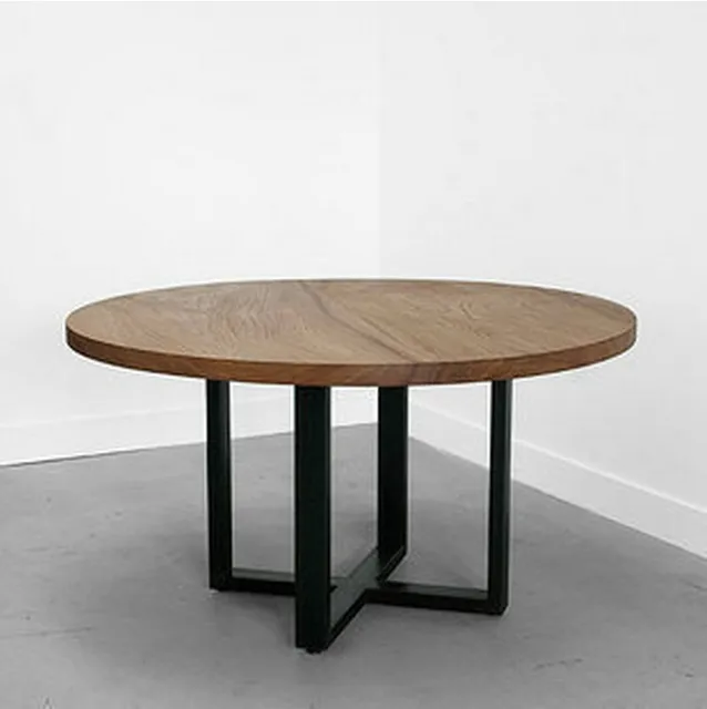 american industrial round wood table big round table and cheap iron industrial round table