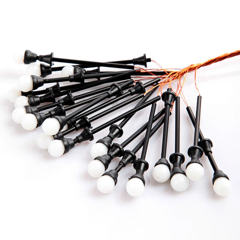 

20pcs HO Scale 1:100 Model Garden Lamppost Lamp Single Head Wires Bulbs Model Lights with Wires&Bulbs for Landscape Model Toys