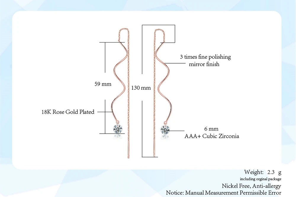 ZHOUYANG, серьги для женщин, простые Спиральные серьги, AAA+ кубический цирконий, розовое золото, модные серьги, ювелирное изделие, KC170