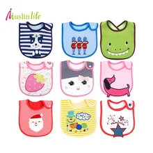 Muslinlife 3 шт./лот хлопок детские нагрудники, Младенческая отрыжка ткани Слюнявчики для кормления младенцев милый мультфильм шаблон слюнявчик для малышей для от 0 до 3 лет