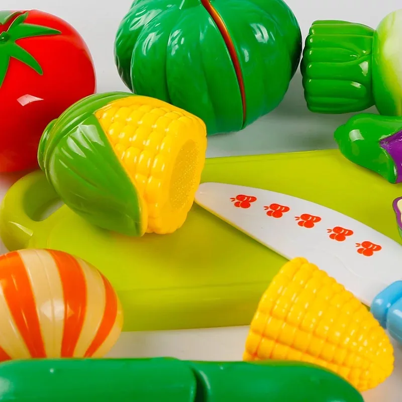Дети Кухня игрушка Пластик фрукты овощи Еда Резка Ролевые игры рано Обучающие Детские Игрушечные лошадки
