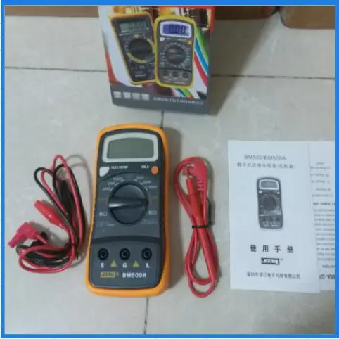 

Fast delivery free shipping BM500A Digital Insulation Resistance Test Meter Digital Multimeter Megger Test Meter
