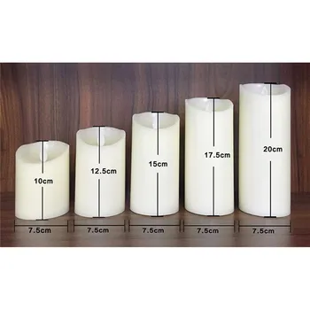 

Novelty LED Candle with Long Lasting Bright Light Flameless LED Candle Set AAA battery power with paraffin material led light
