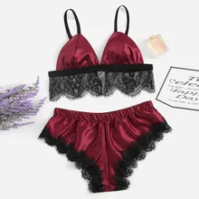 Женская сексуальная одежда для сна однотонная Пижама комплект Черная кружевная с v-образным вырезом без рукавов пижамы милые шорты из полиэстера Pijama Mujer Algodon Veran