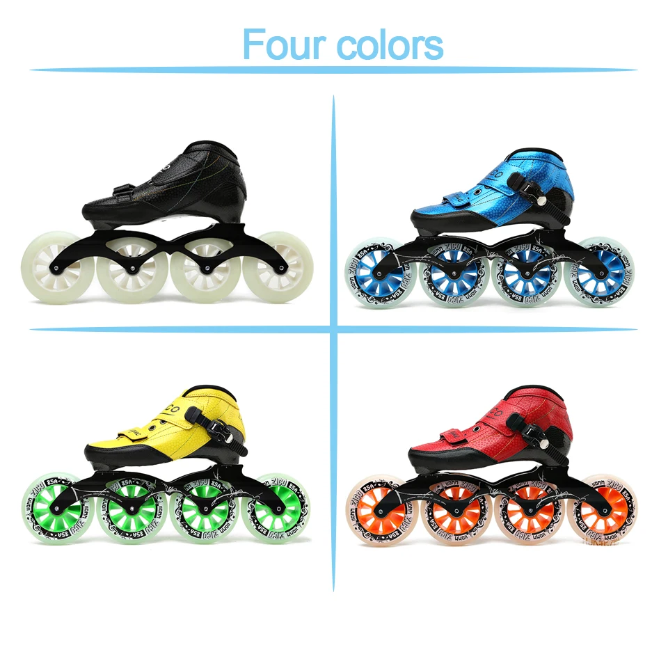 JEERKOOL سرعة زلاجات بعجلات مضمنة ألياف الكربون المهنية 4 عجلات سباق التزلج ZICO الجليد للأطفال الكبار الرجال Patins SH48 JEERKOOL سرعة زلاجات بعجلات مضمنة ألياف الكربون المهنية 4 عجلات سباق التزلج ZICO الجليد للأطفال الكبار الرجال Patins SH48