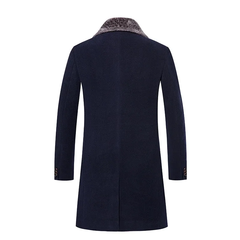 Новое поступление, зимний высококачественный Повседневный Тренч, мужское пальто, куртка/деловое шерстяное толстое теплое мужское шерстяное пальто, большой размер S-5XL