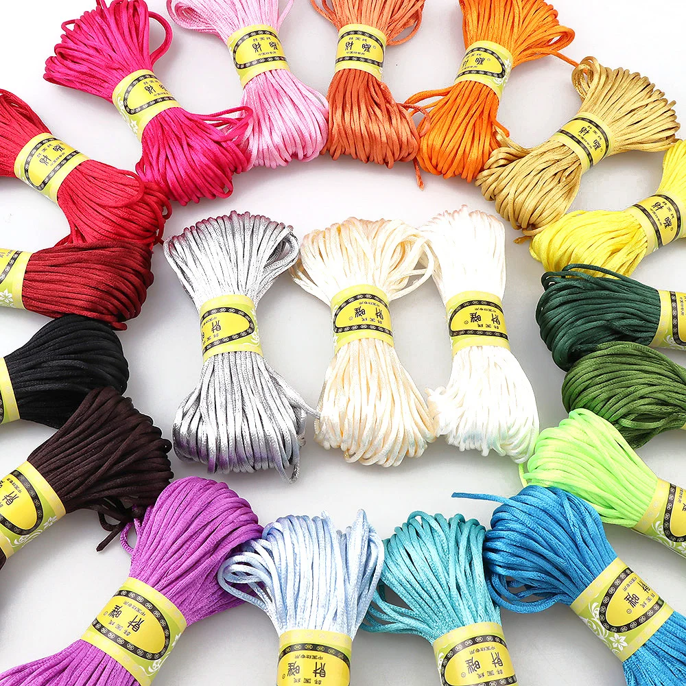 Шнур плетеный нейлоновый для ювелирных изделий 20 м цветов|Ювелирная фурнитура и