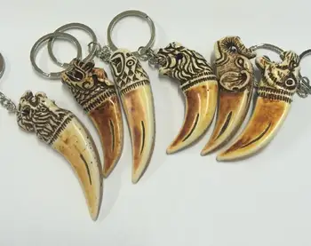

FREE SHIPPING 12 pcs Novelty Shape Carving Dragon Totem Fashion Jewelry Keychain