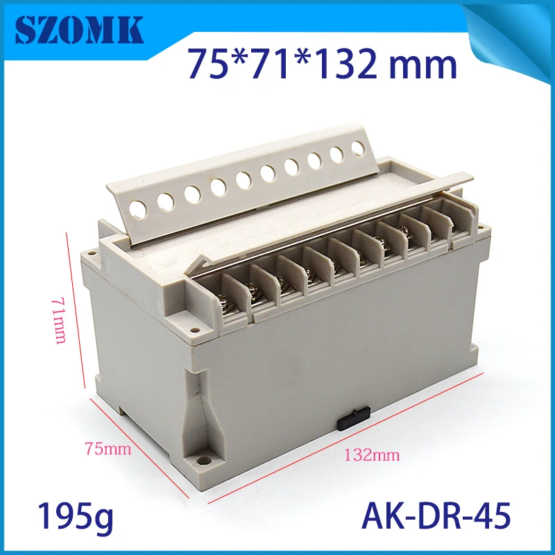 szomk plastic din rail power supply enclosure project box PLC plastic enclosure for electronics din rail junction housing (1)