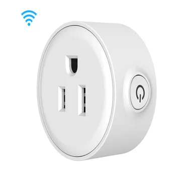 

Mini US Wifi Plug with Surge Protector 110-240V Voice Control Smart Socket Work with Alexa Google Home Tuya APP