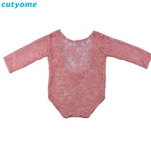 

Cutyome Newborn Baby Girls Rompers Long Sleeve Infant Lace Clothing Kids Photo Props Playsuit Jumpsuit Lace Sunsuit One-pieces