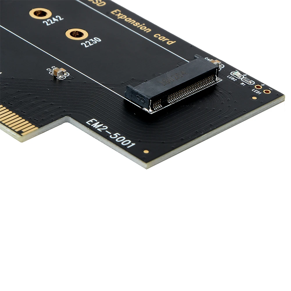 M.2 NVMe SSD Адаптерная плата PCIe Поддержка PCI Express 3,0x4 2230 2242 2260 2280 Размеры M.2 SSD полной скорости карты расширения