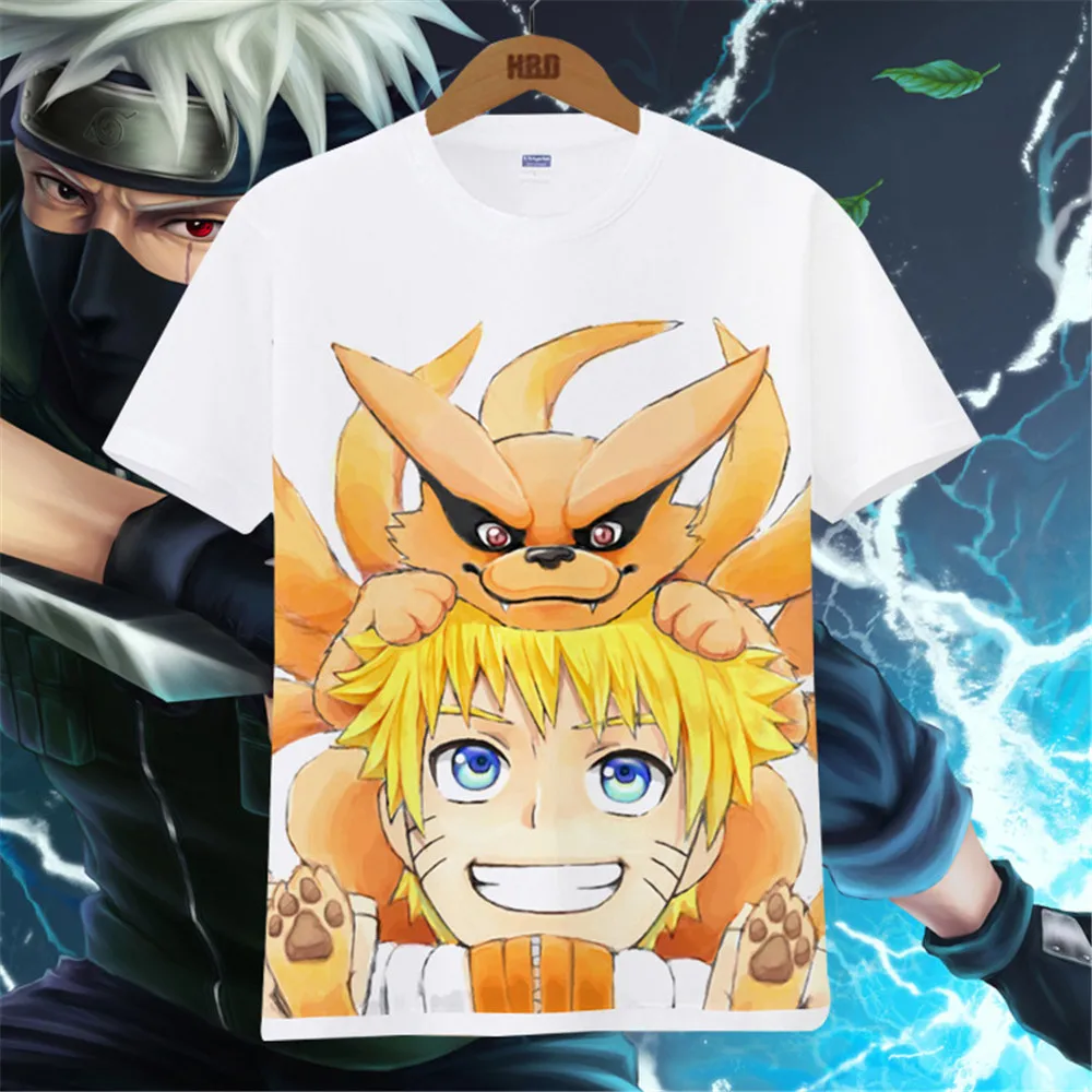 Cosplay Klan Uchiha T Shirt Pria Anime 