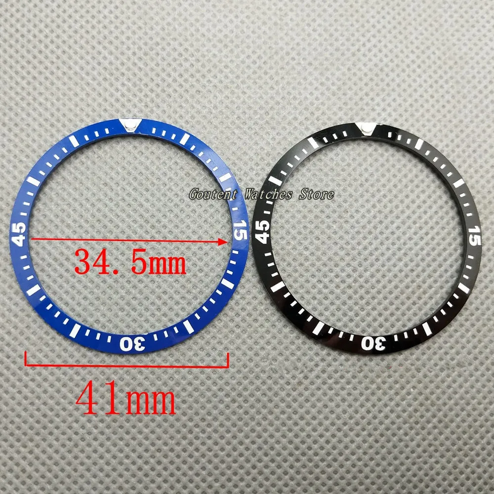 

41mm Wristwatch Insert Blue/Black Ceramic Bezel Watch Parts Fit Men's Watch