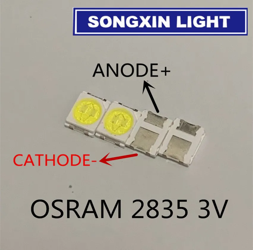 1000 шт. OSRAM Замена lg jufei высокая мощность светодиодный 1 Вт 3в 3.6в 1210 3528 ТВ 2835 92лм