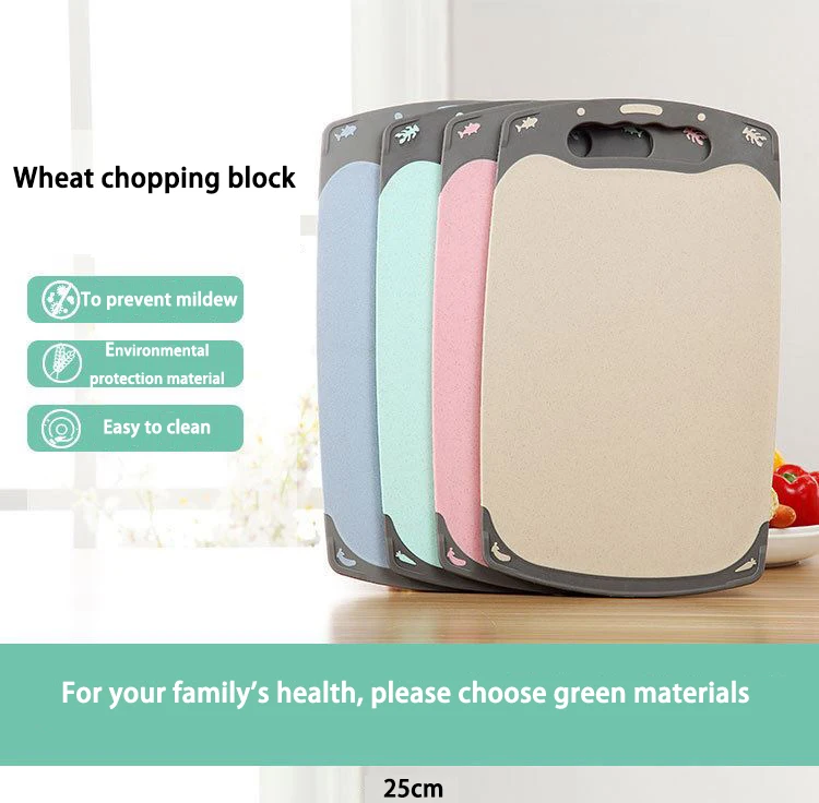 

Thickened Wheat Straw plastic Antibacterial Cut Vegetables Chopping Board Kitchen Cutting Board Non - Slip Is Not Easy Moldy