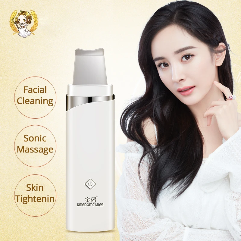 Electric Face Massager Ultrasonic Skin Scrubber Facial Slimming Remove Black Heads Anti-Wrinkle Ionic Nutrition Importer