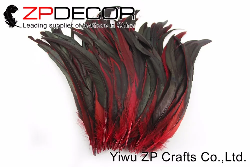 Zpdecor 100 шт./лот 30-35 см(12-14 дюймов) Хорошее качество краситель Красные хвостовые перья птиц для карнавальный Декор