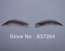 whole sale 0116 hand made human hair hand knot fake eyebrow 2# color dark brown color