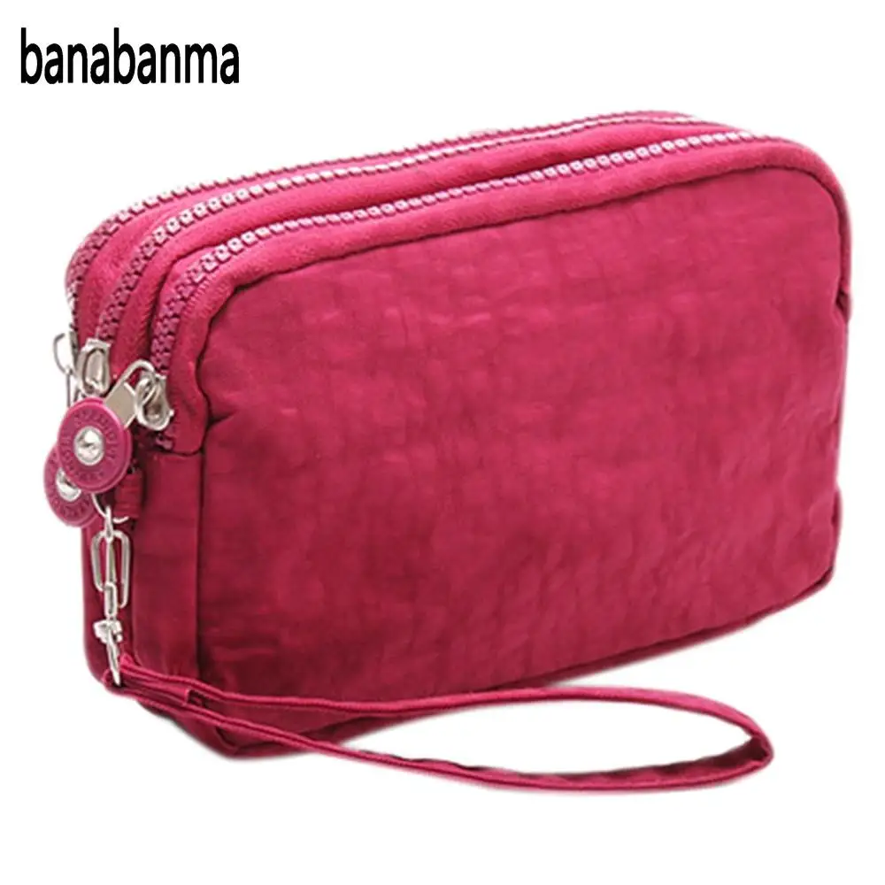 banabanma Lady Wallets and purses Women Wallet Package 3 Layers Handbag Cross Section Clutch Bag ...