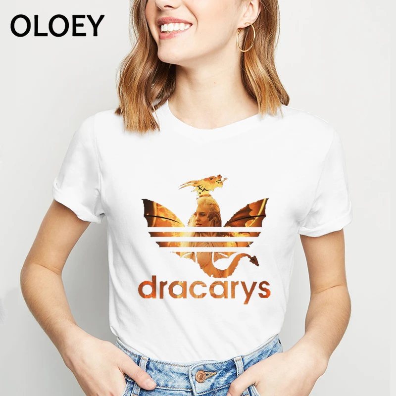 

Dracarys Women t shirt Game of Thrones tshirt Mother of Dragons Aesthetic Clothes Daenerys Khaleesi Vintage Harajuku Camiseta